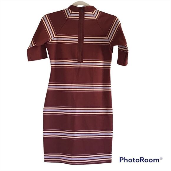 ASOS Striped Sheath Scuba Dress - Picture 3 of 5